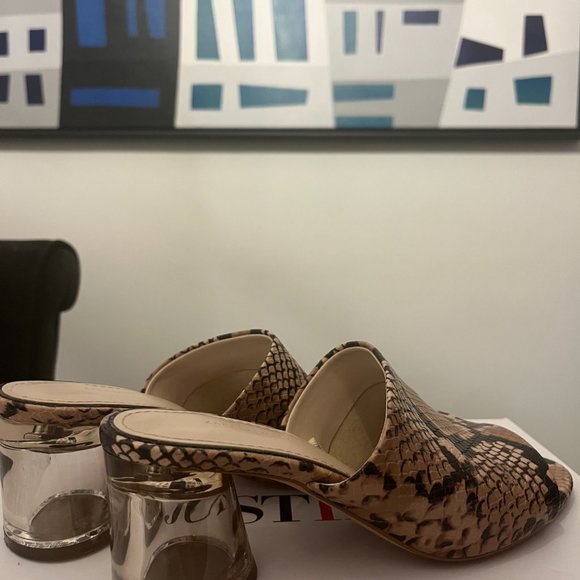 ZARA snake print clear block heel mule - Picture 3 of 3